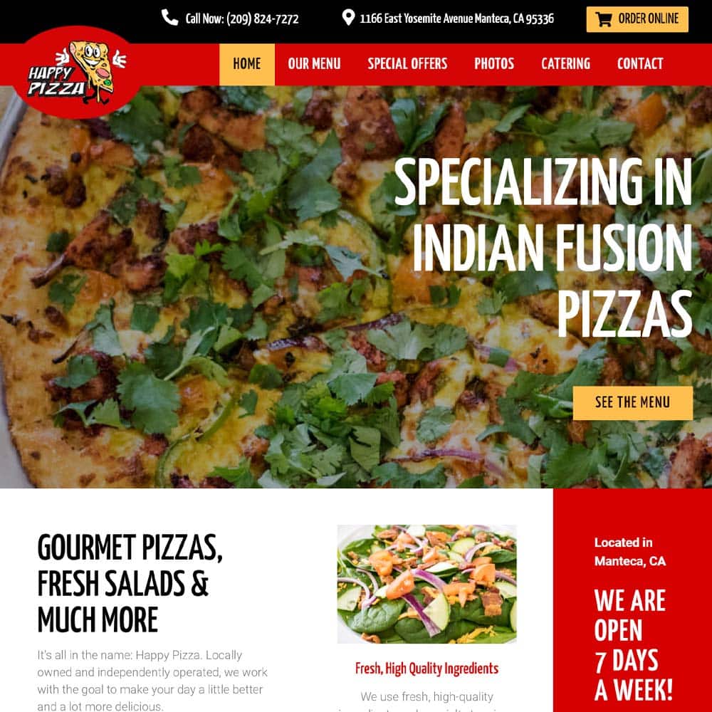 happy pizza portfolio